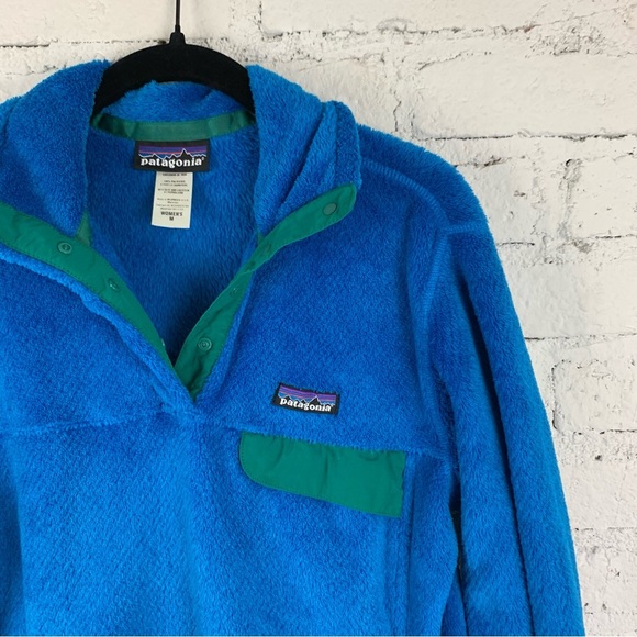 Patagonia Blue Fleece Snap Re-Tool T-Pull Woman’s Medium - Picture 2 of 13
